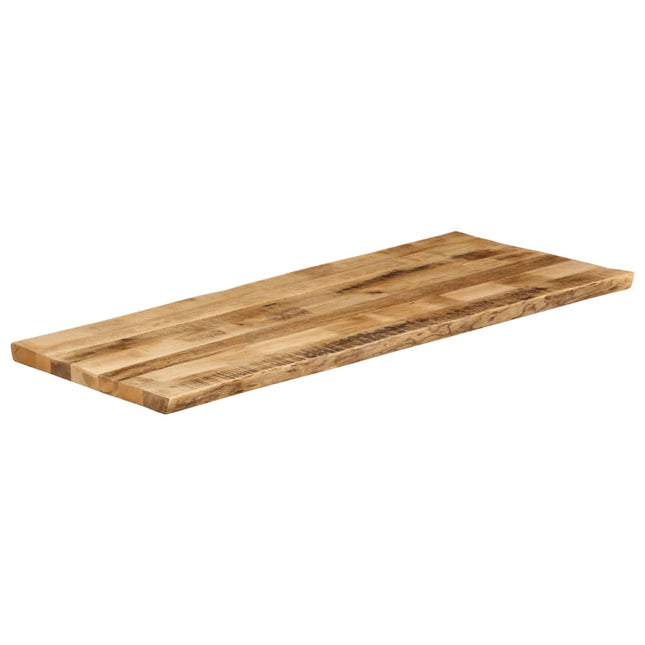 bordplade 140x60x2,5 cm naturlig kant massivt ru mangotræ