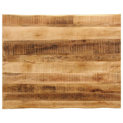 bordplade 90x80x2,5 cm naturlig kant massivt ru mangotræ