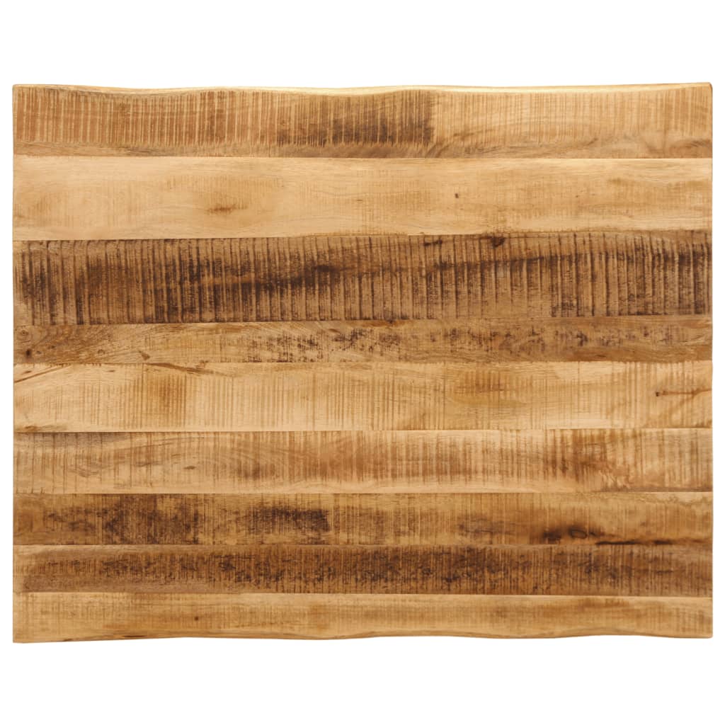 bordplade 100x80x2,5 cm naturlig kant massivt ru mangotræ