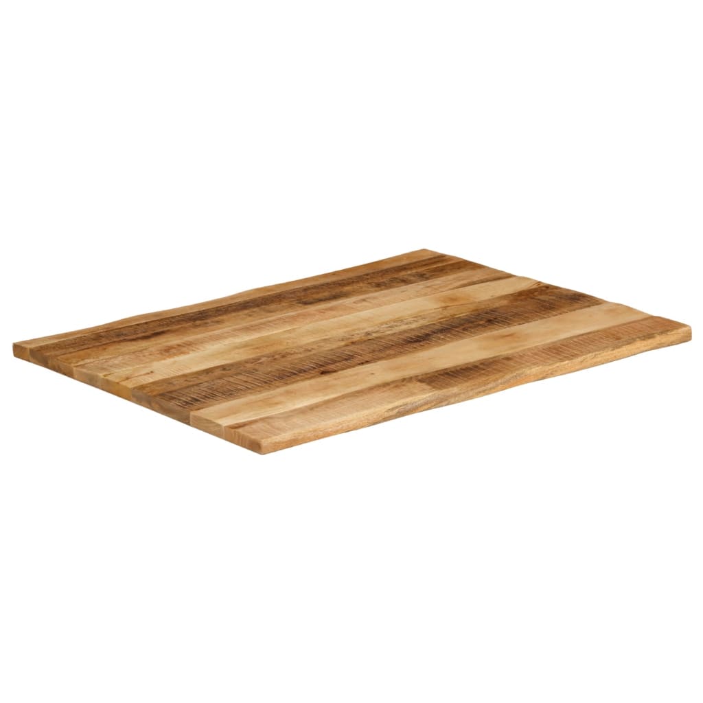 bordplade 100x80x2,5 cm naturlig kant massivt ru mangotræ