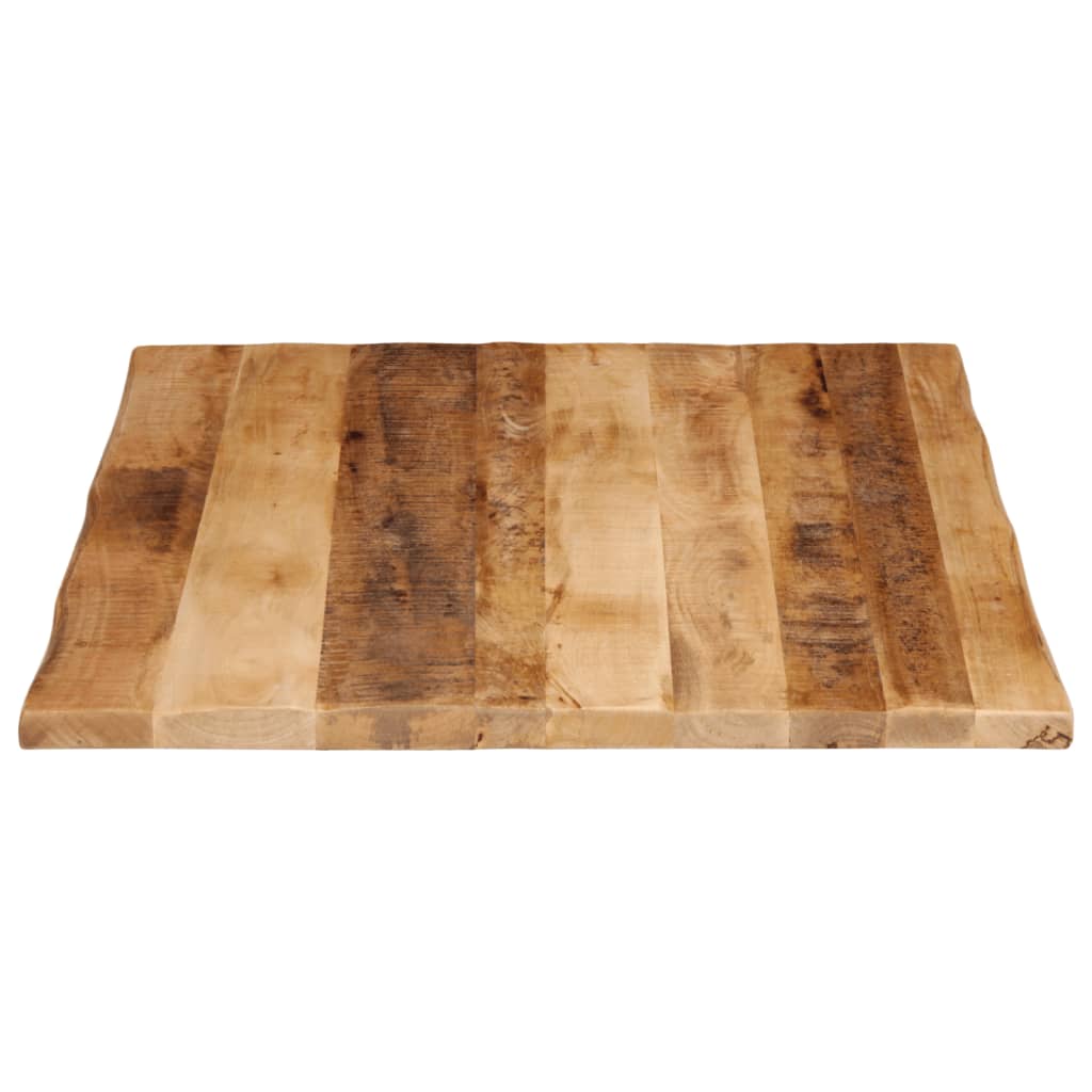 bordplade 100x80x2,5 cm naturlig kant massivt ru mangotræ
