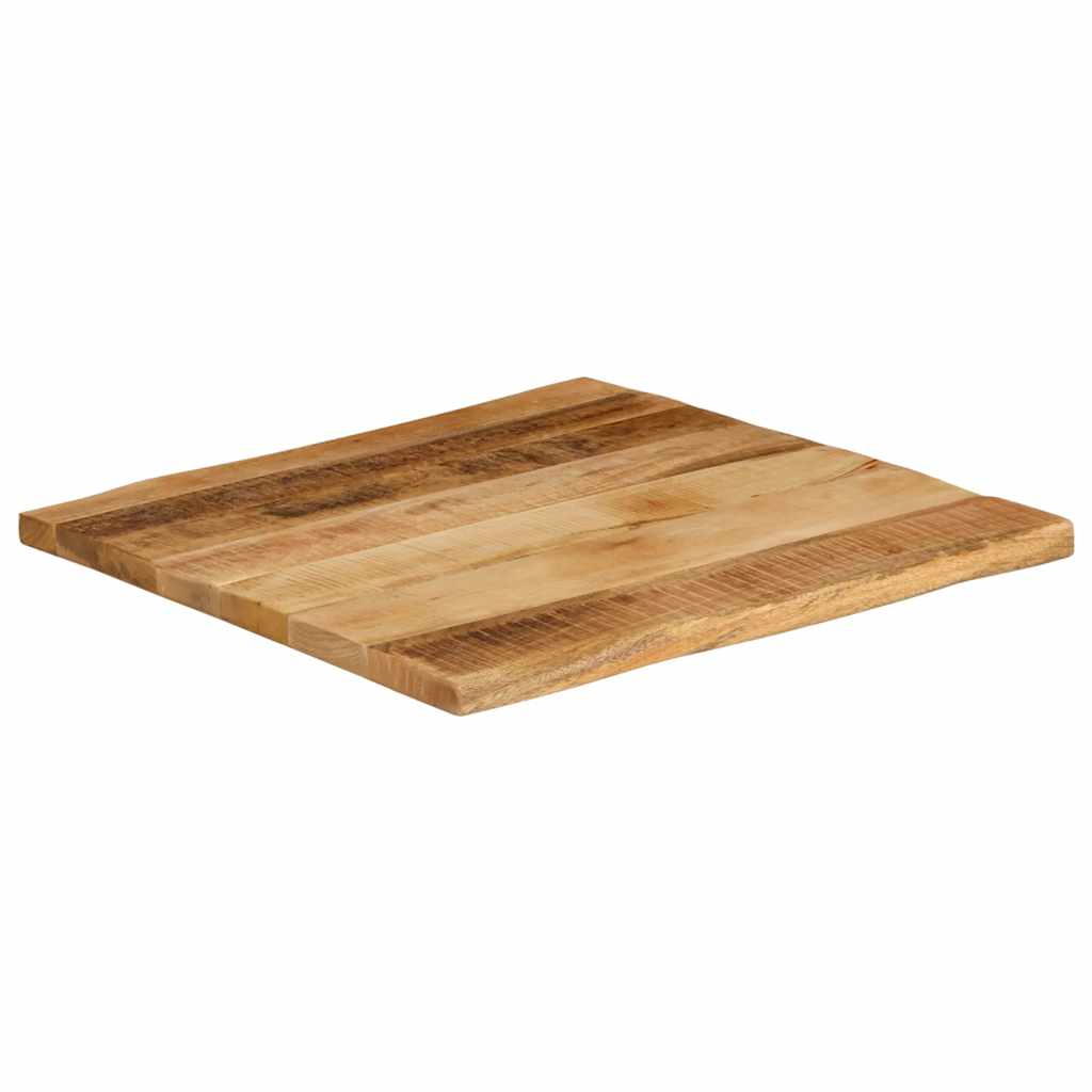 bordplade 40x40x3,8 cm naturlig kant massivt ru mangotræ