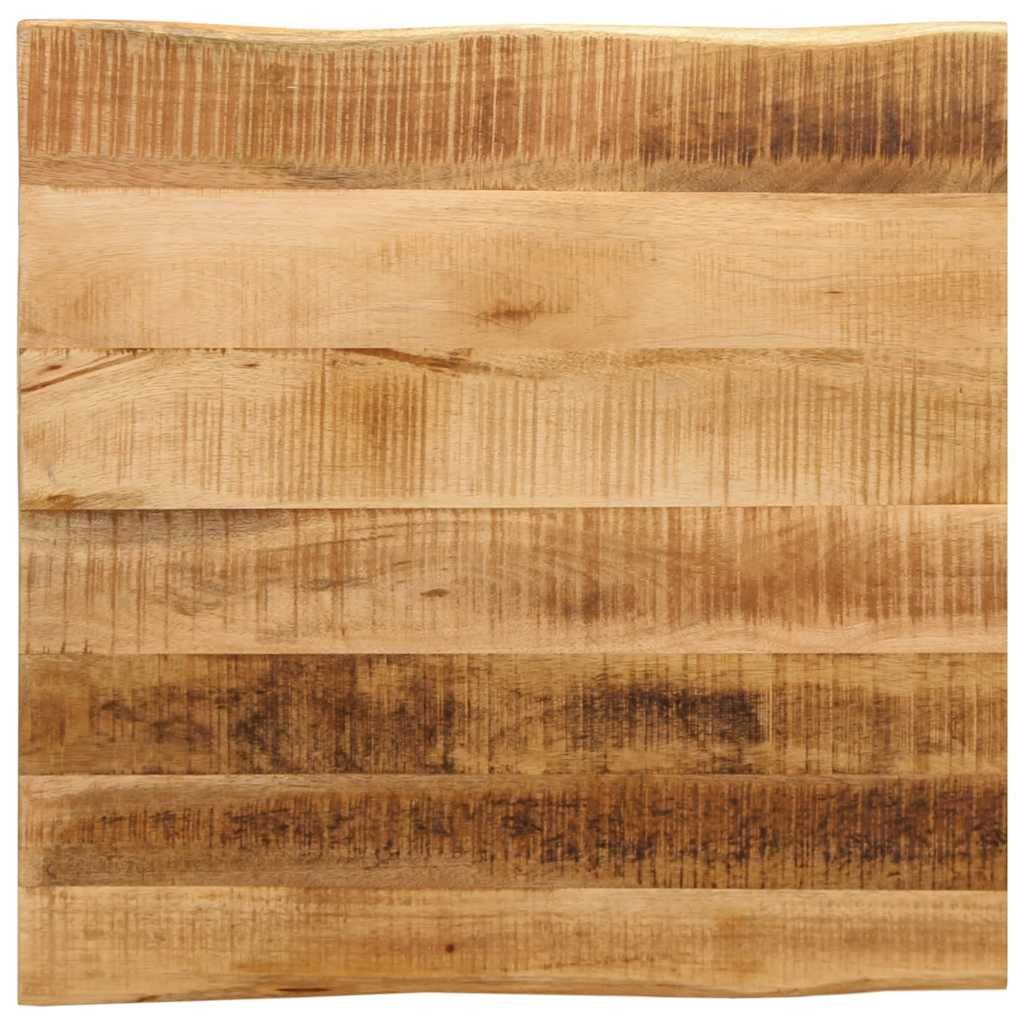 bordplade 40x40x3,8 cm naturlig kant massivt ru mangotræ