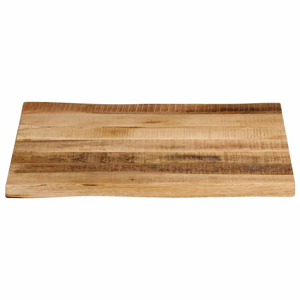 bordplade 40x40x3,8 cm naturlig kant massivt ru mangotræ