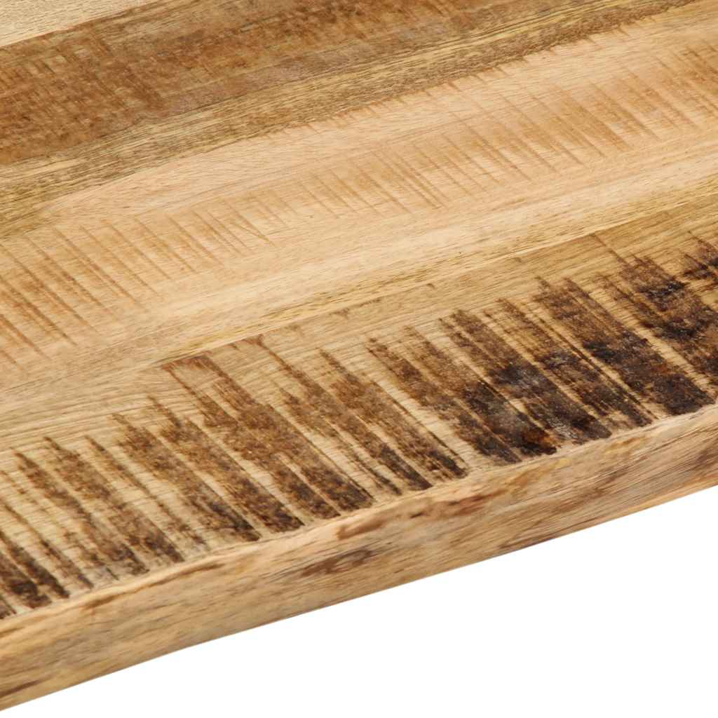 bordplade 40x40x3,8 cm naturlig kant massivt ru mangotræ