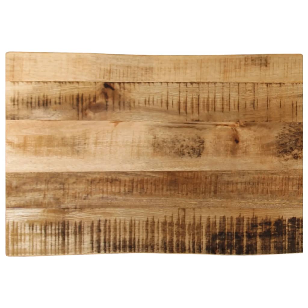 bordplade 50x40x3,8 cm naturlig kant massivt ru mangotræ