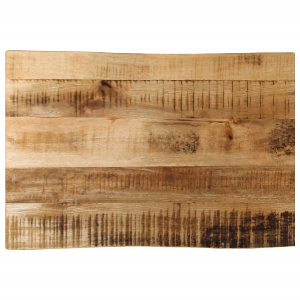 bordplade 60x40x3,8 cm naturlig kant massivt ru mangotræ