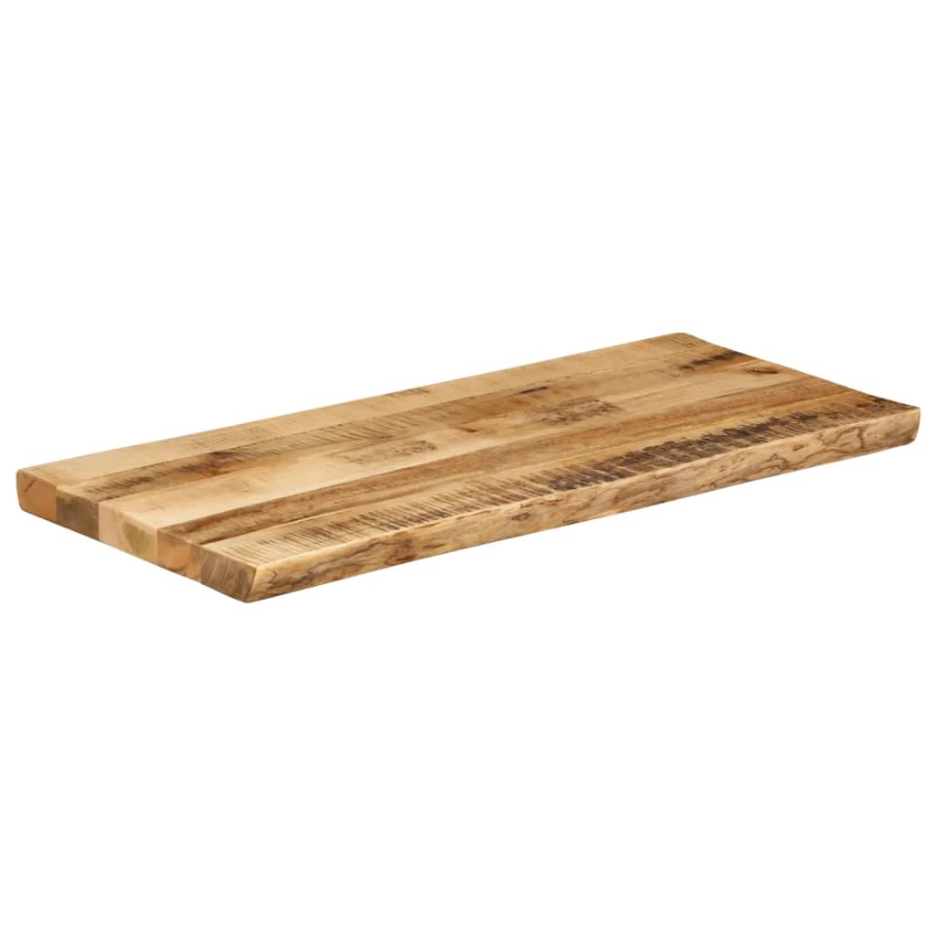 bordplade 90x40x3,8 cm naturlig kant massivt ru mangotræ