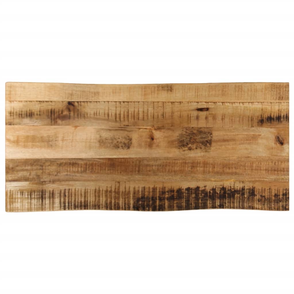 bordplade 100x40x3,8 cm naturlig kant massivt ru mangotr