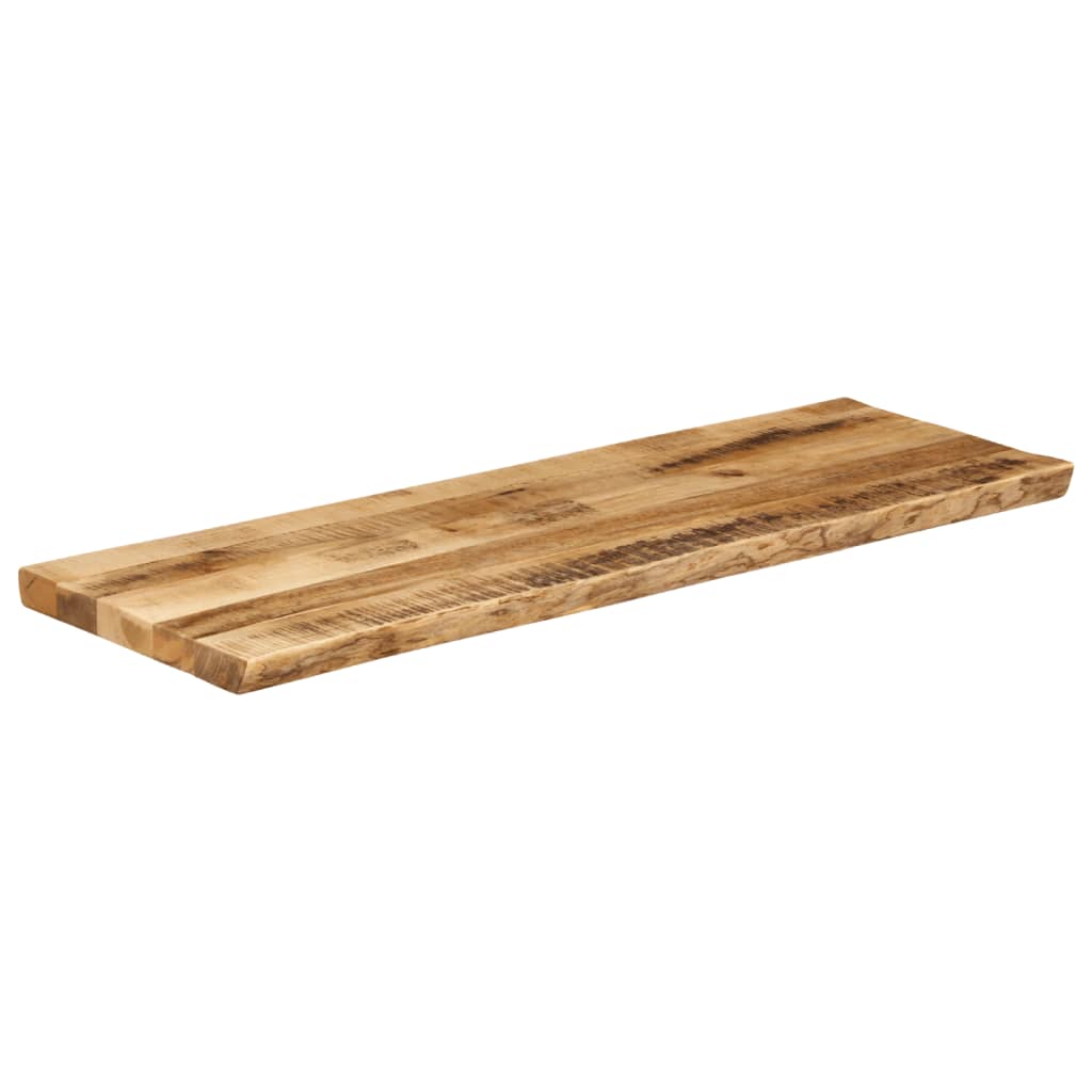 bordplade 120x40x3,8 cm naturlig kant massivt ru mangotræ