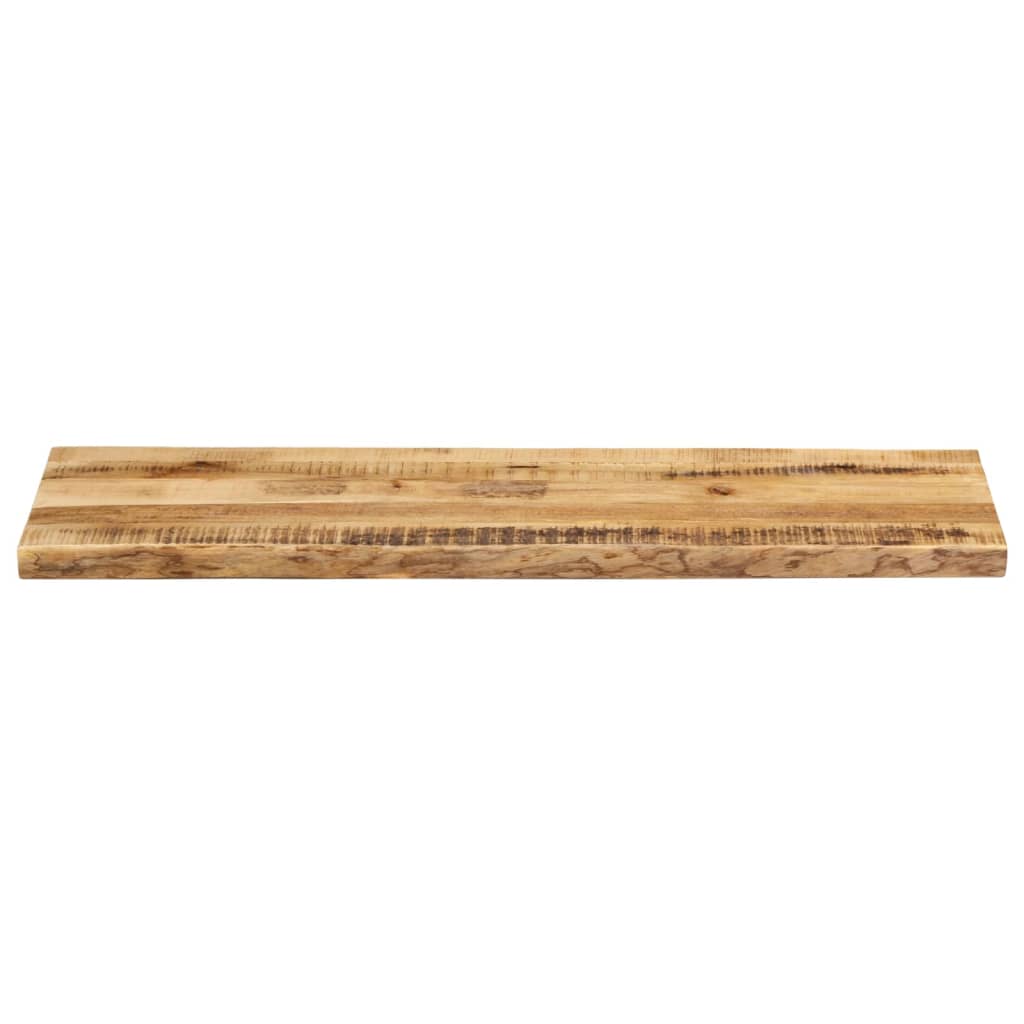 bordplade 120x40x3,8 cm naturlig kant massivt ru mangotræ