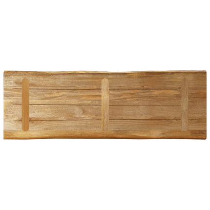 bordplade 120x40x3,8 cm naturlig kant massivt ru mangotræ