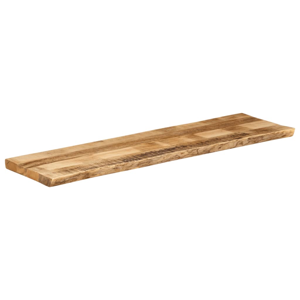 bordplade 180x40x3,8 cm naturlig kant massivt ru mangotræ