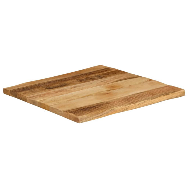 bordplade 60x60x3,8 cm naturlig kant massivt ru mangotræ