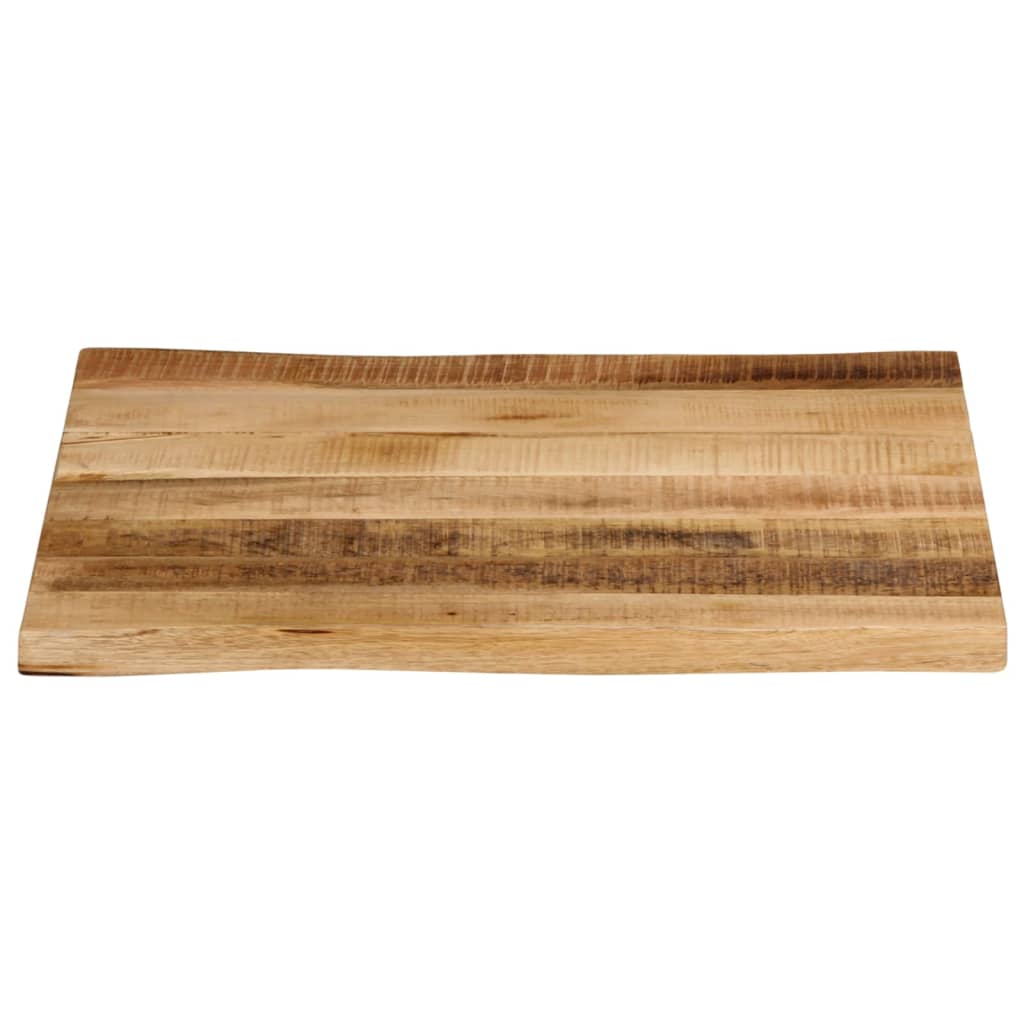 bordplade 60x60x3,8 cm naturlig kant massivt ru mangotræ