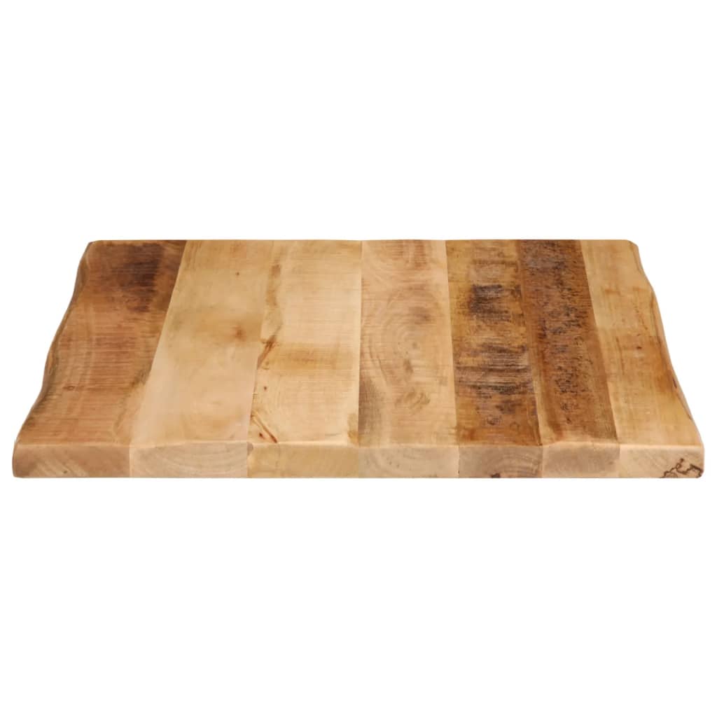 bordplade 60x60x3,8 cm naturlig kant massivt ru mangotræ