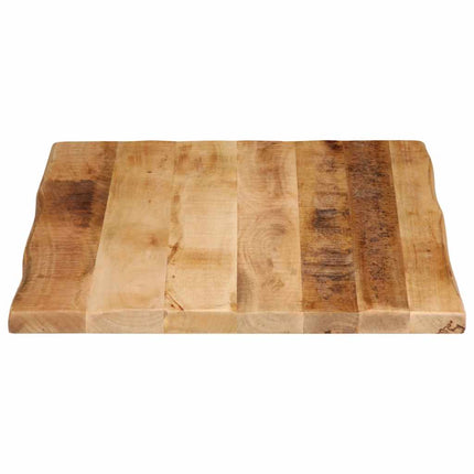bordplade 70x60x3,8 cm naturlig kant massivt ru mangotræ
