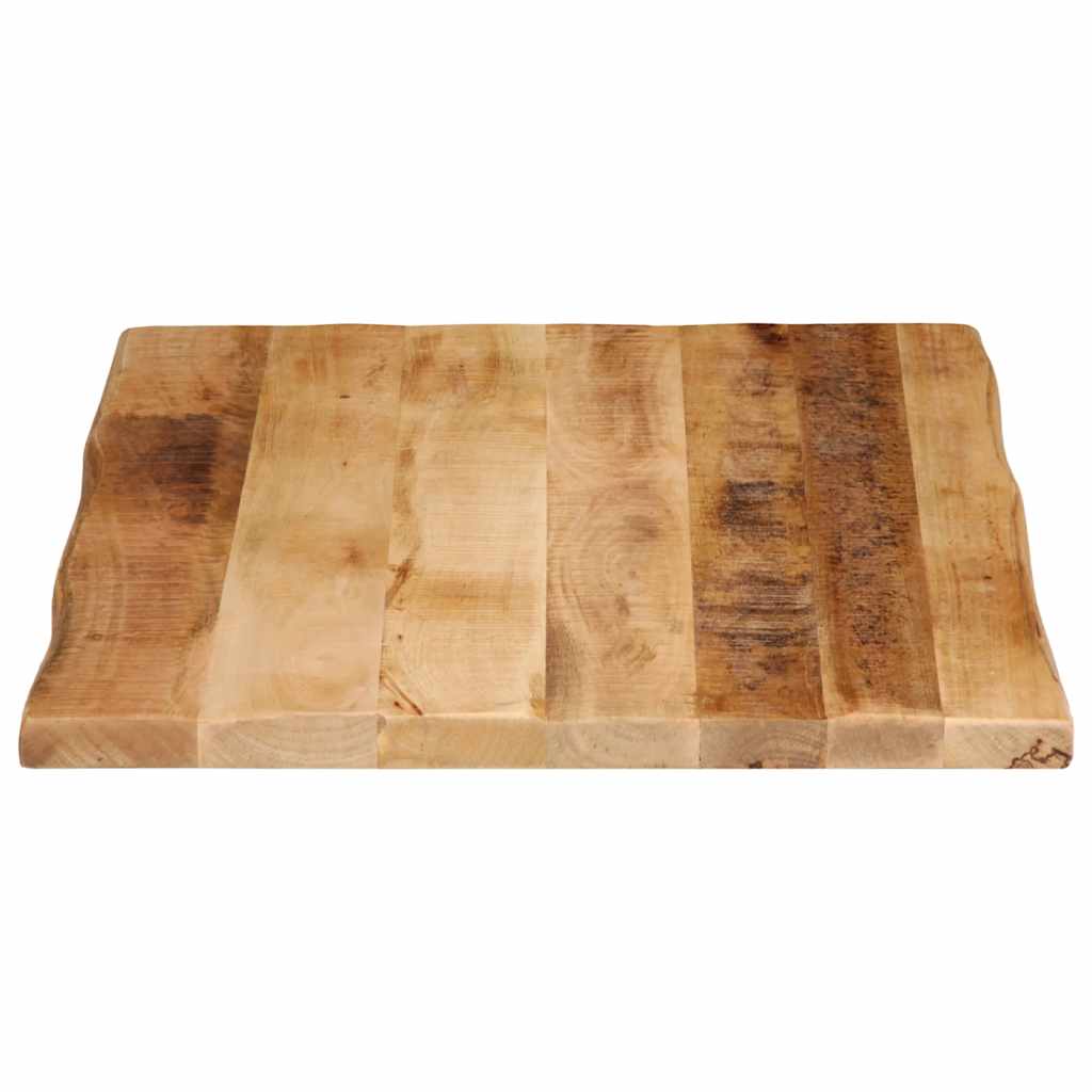 bordplade 70x60x3,8 cm naturlig kant massivt ru mangotræ