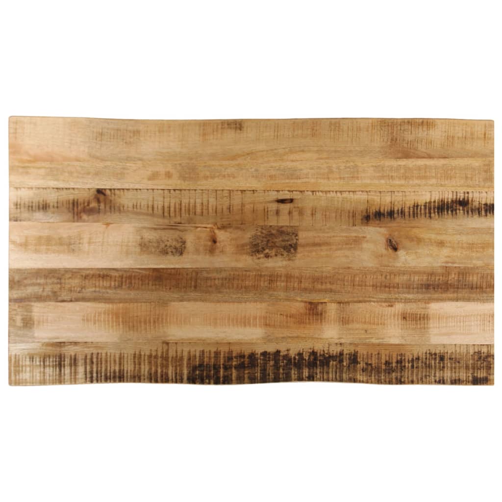 bordplade 110x60x3,8 cm naturlig kant massivt ru mangotr