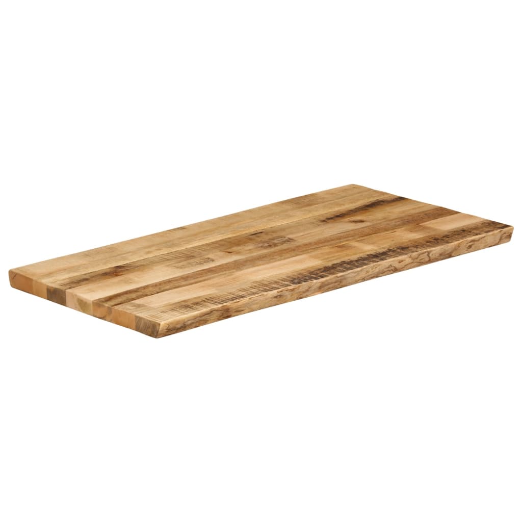 bordplade 120x60x3,8 cm naturlig kant massivt ru mangotræ