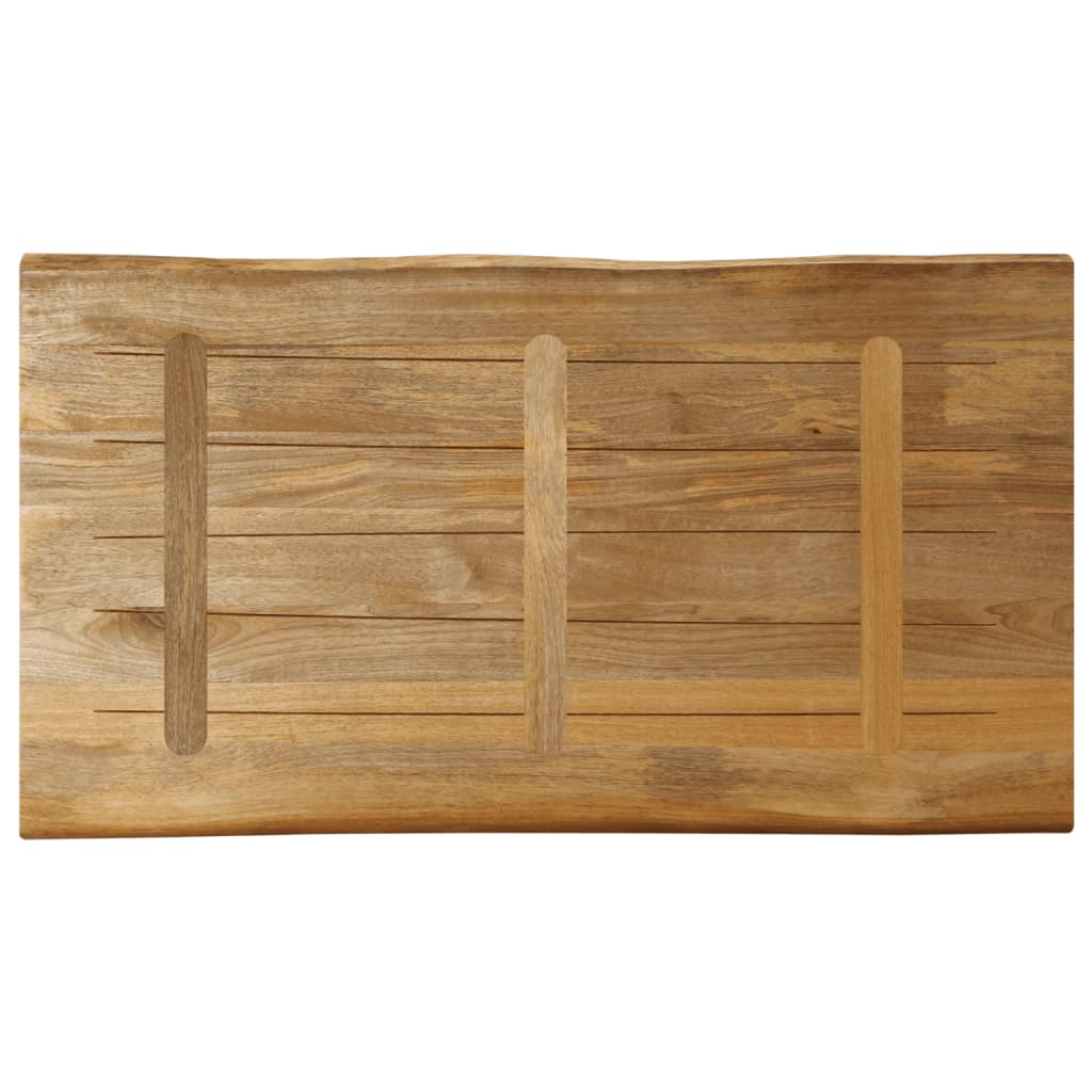 bordplade 120x60x3,8 cm naturlig kant massivt ru mangotræ