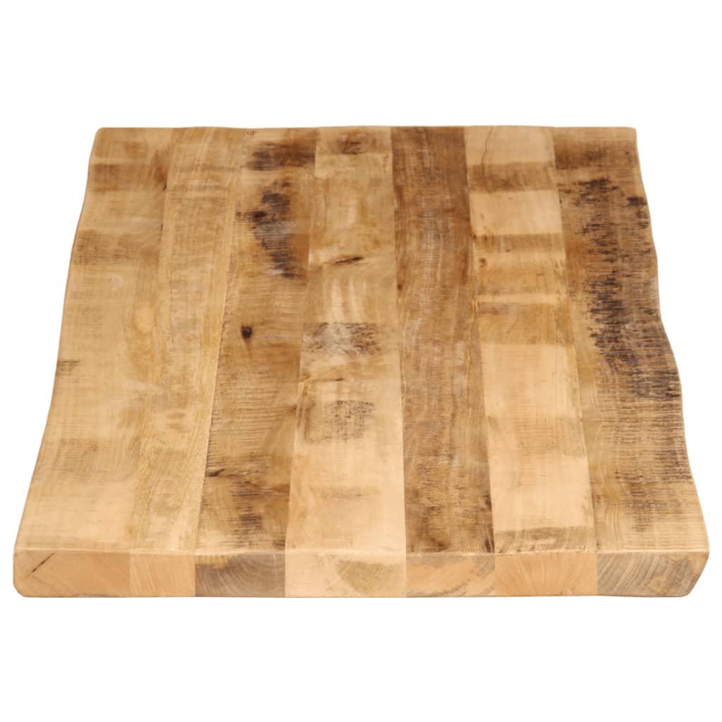 bordplade 140x60x3,8 cm naturlig kant massivt ru mangotræ