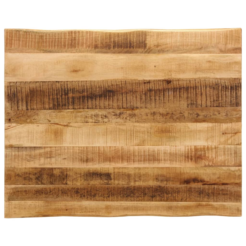 bordplade 90x80x3,8 cm naturlig kant massivt ru mangotr