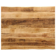 bordplade 90x80x3,8 cm naturlig kant massivt ru mangotræ