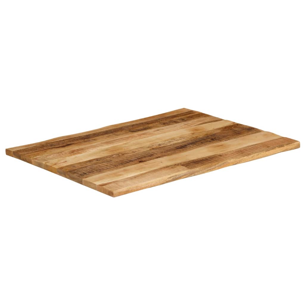 bordplade 90x80x3,8 cm naturlig kant massivt ru mangotræ