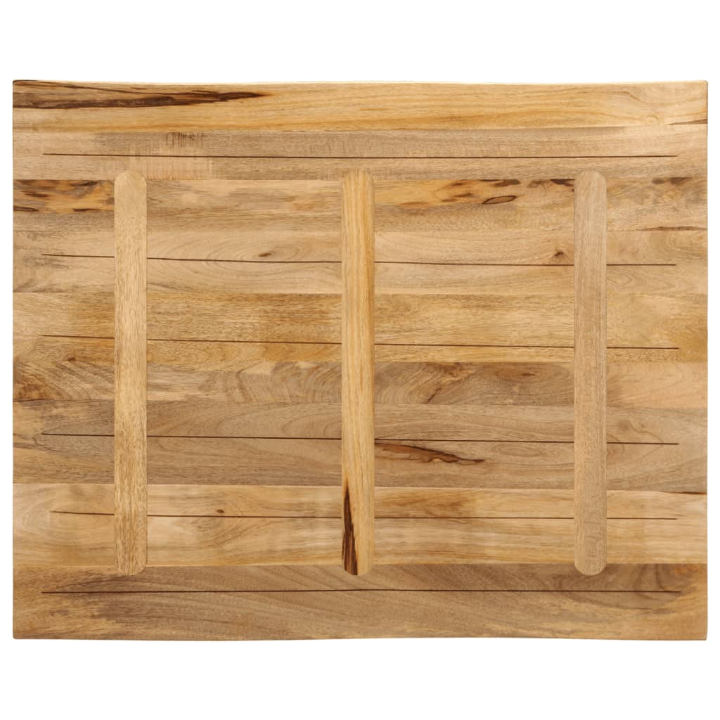 bordplade 90x80x3,8 cm naturlig kant massivt ru mangotræ