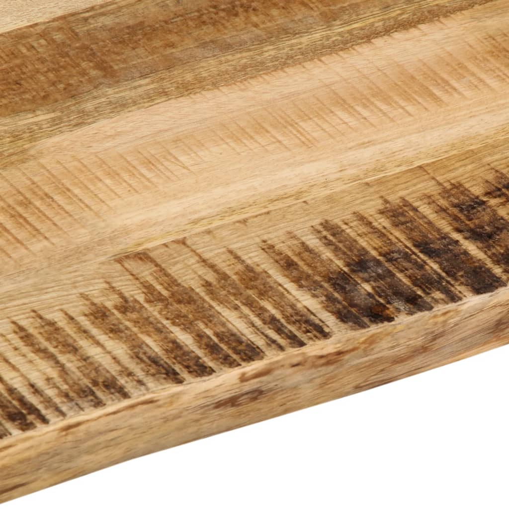 bordplade 90x80x3,8 cm naturlig kant massivt ru mangotræ