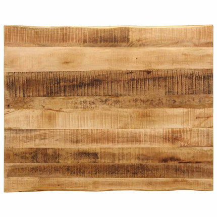 bordplade 100x80x3,8 cm naturlig kant massivt ru mangotræ