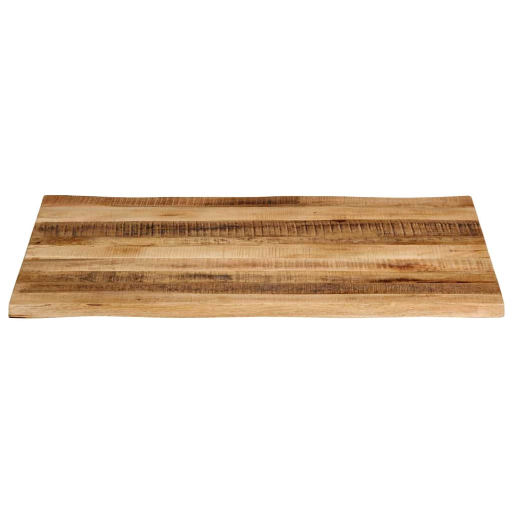bordplade 100x80x3,8 cm naturlig kant massivt ru mangotræ