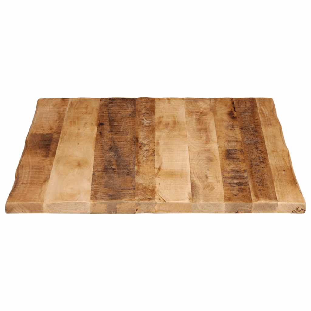 bordplade 100x80x3,8 cm naturlig kant massivt ru mangotræ