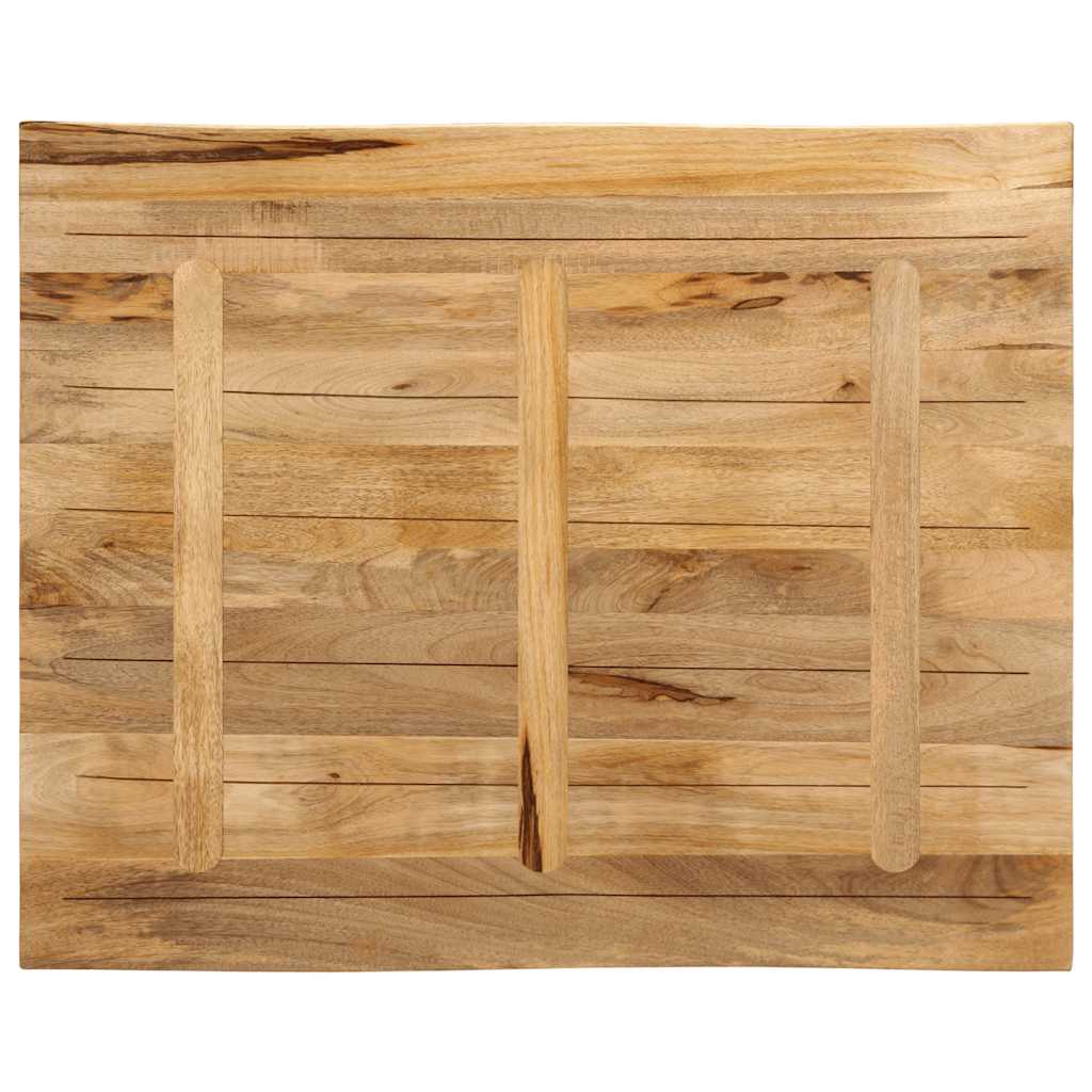 bordplade 100x80x3,8 cm naturlig kant massivt ru mangotræ