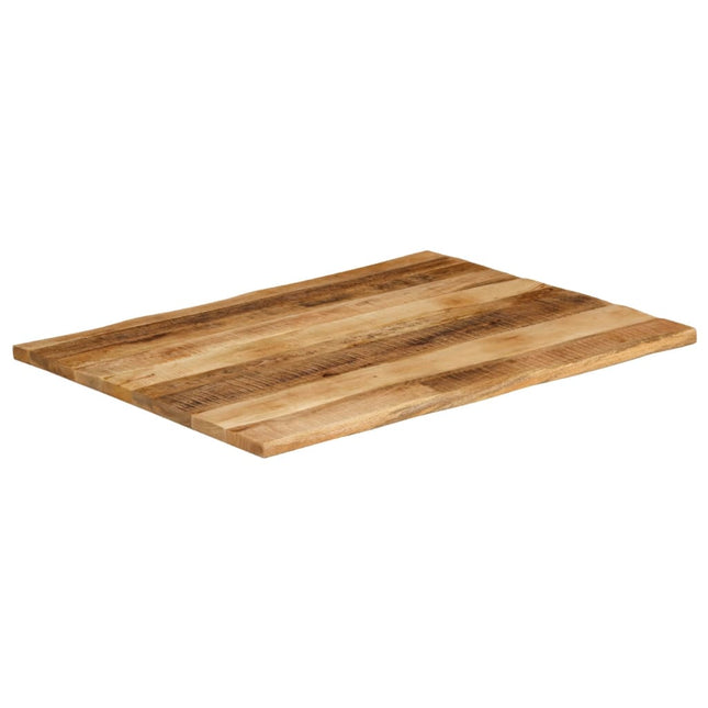 bordplade 110x80x3,8 cm naturlig kant massivt ru mangotræ