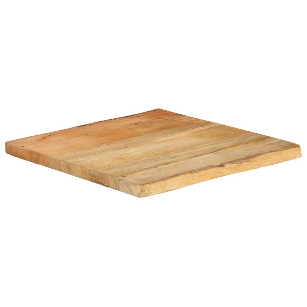bordplade 40x40x2,5 cm naturlig kant massivt mangotræ