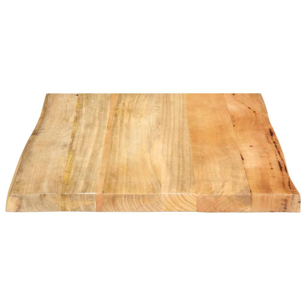 bordplade 40x40x2,5 cm naturlig kant massivt mangotræ