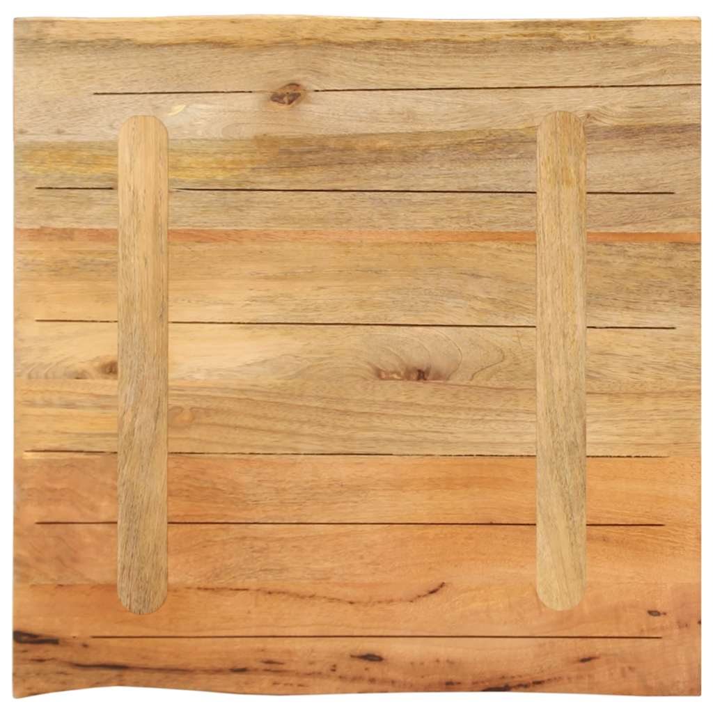 bordplade 40x40x2,5 cm naturlig kant massivt mangotræ