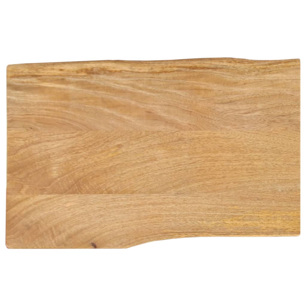 bordplade 60x40x2,5 cm naturlig kant massivt mangotræ billede