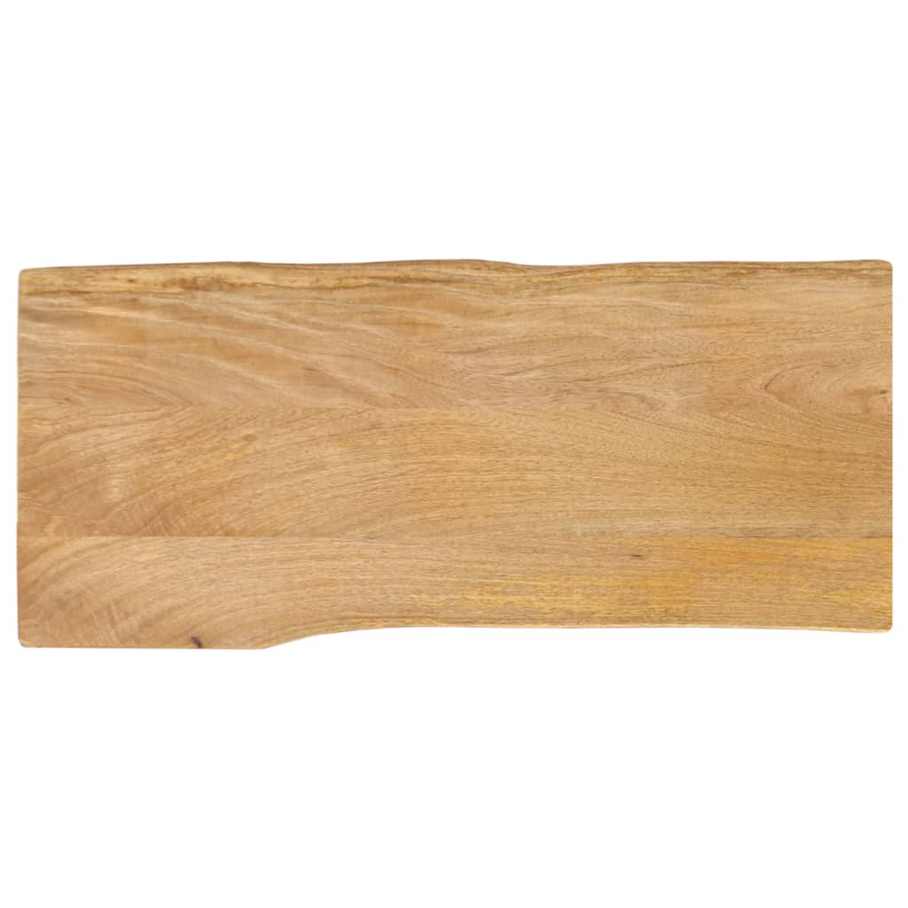 bordplade 80x40x2,5 cm naturlig kant massivt mangotræ billede