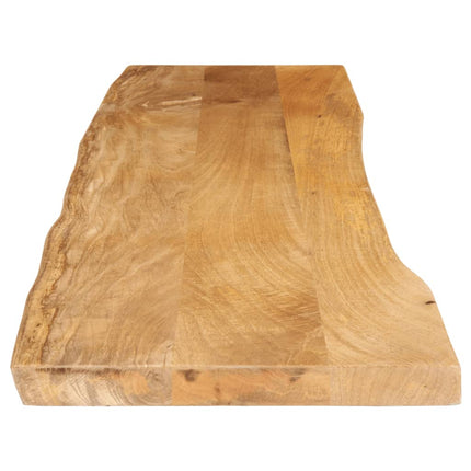bordplade 160x40x2,5 cm naturlig kant massivt mangotræ