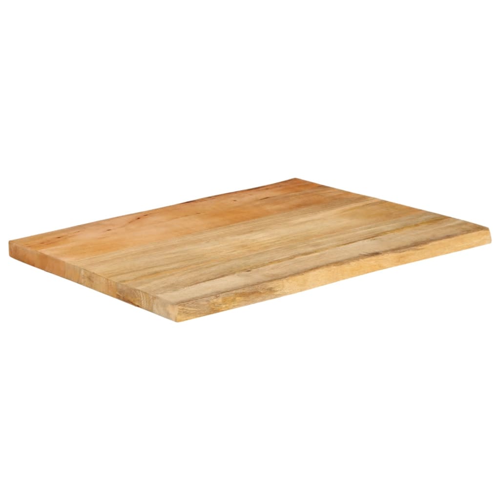 bordplade 90x60x2,5 cm naturlig kant massivt mangotræ