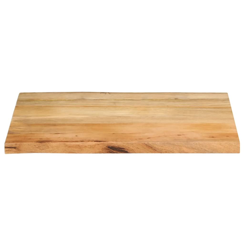 bordplade 90x60x2,5 cm naturlig kant massivt mangotræ