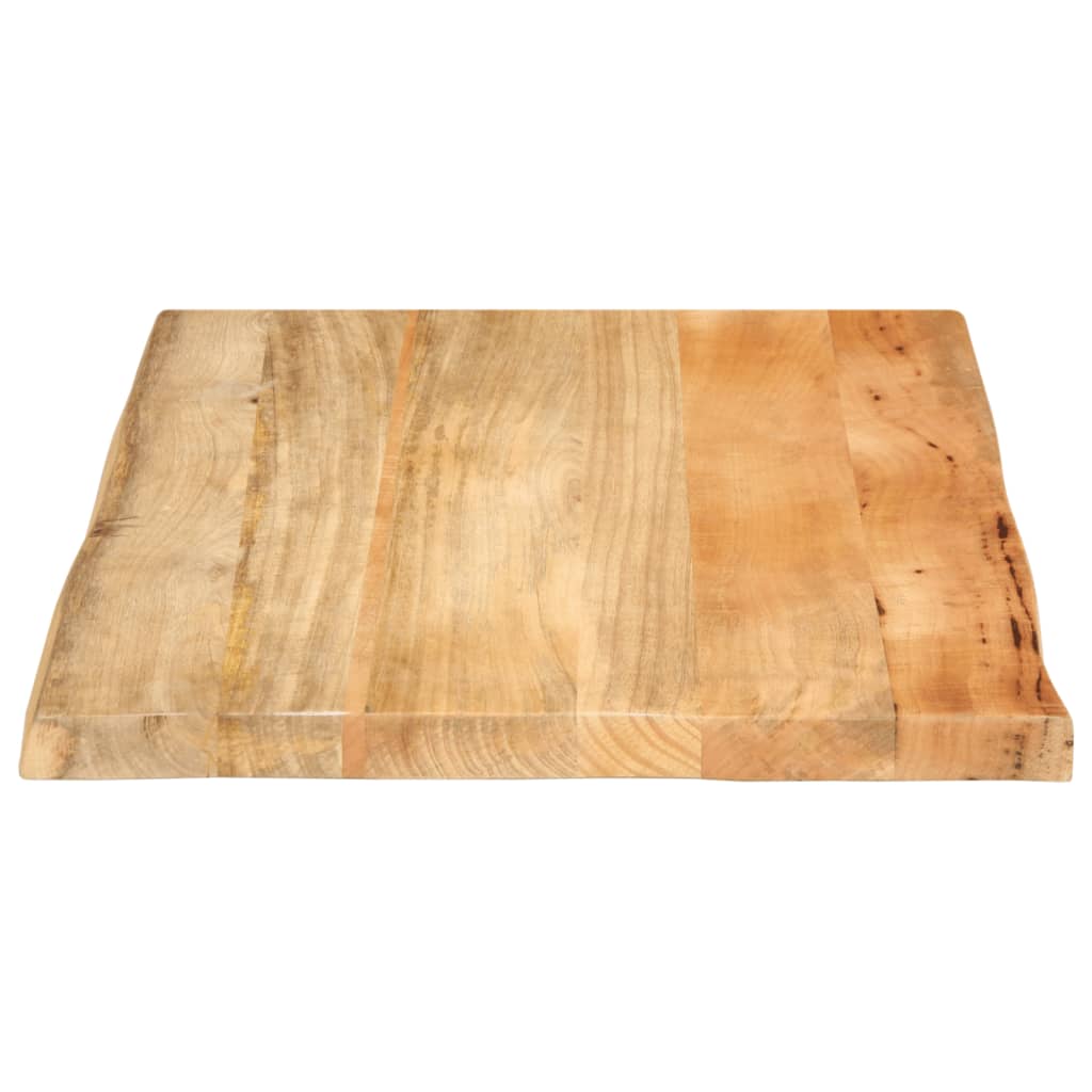 bordplade 90x60x2,5 cm naturlig kant massivt mangotræ