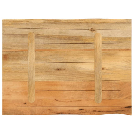 bordplade 90x60x2,5 cm naturlig kant massivt mangotræ