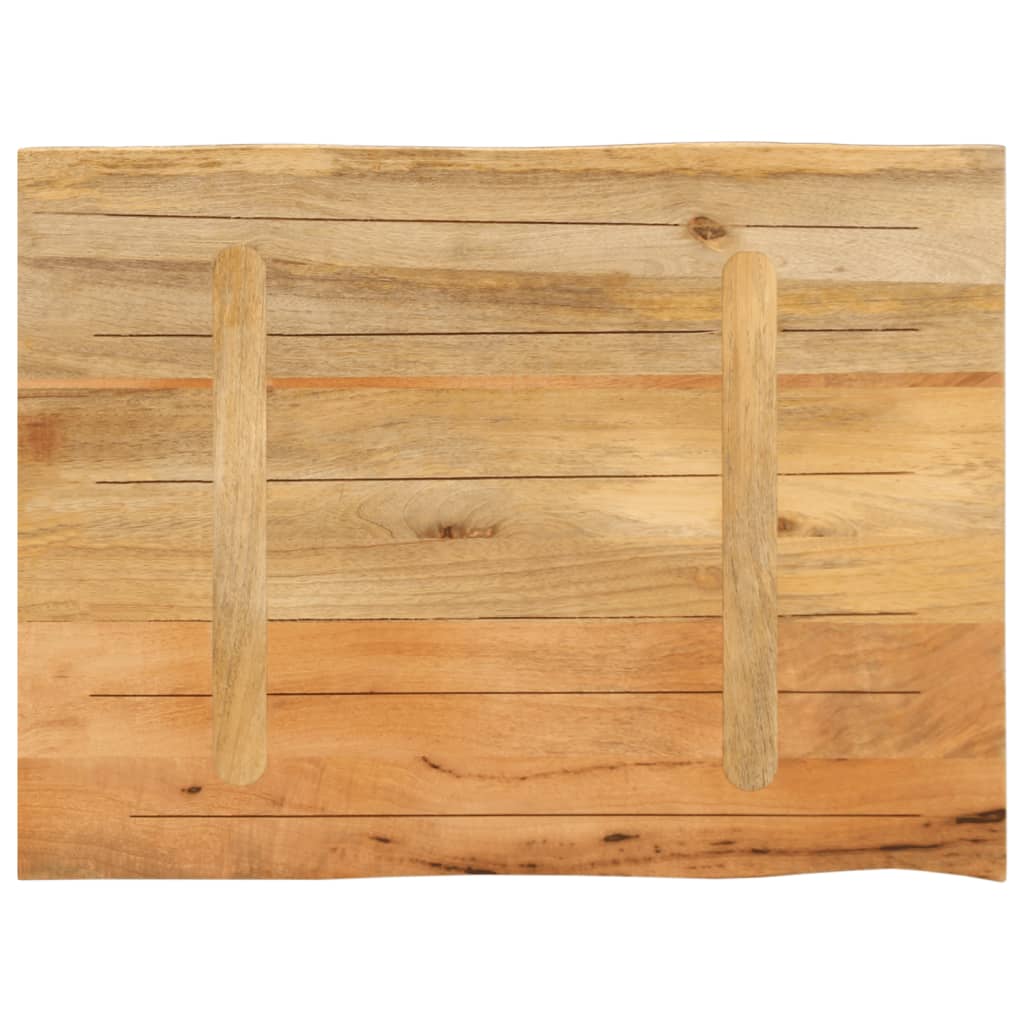 bordplade 90x60x2,5 cm naturlig kant massivt mangotræ