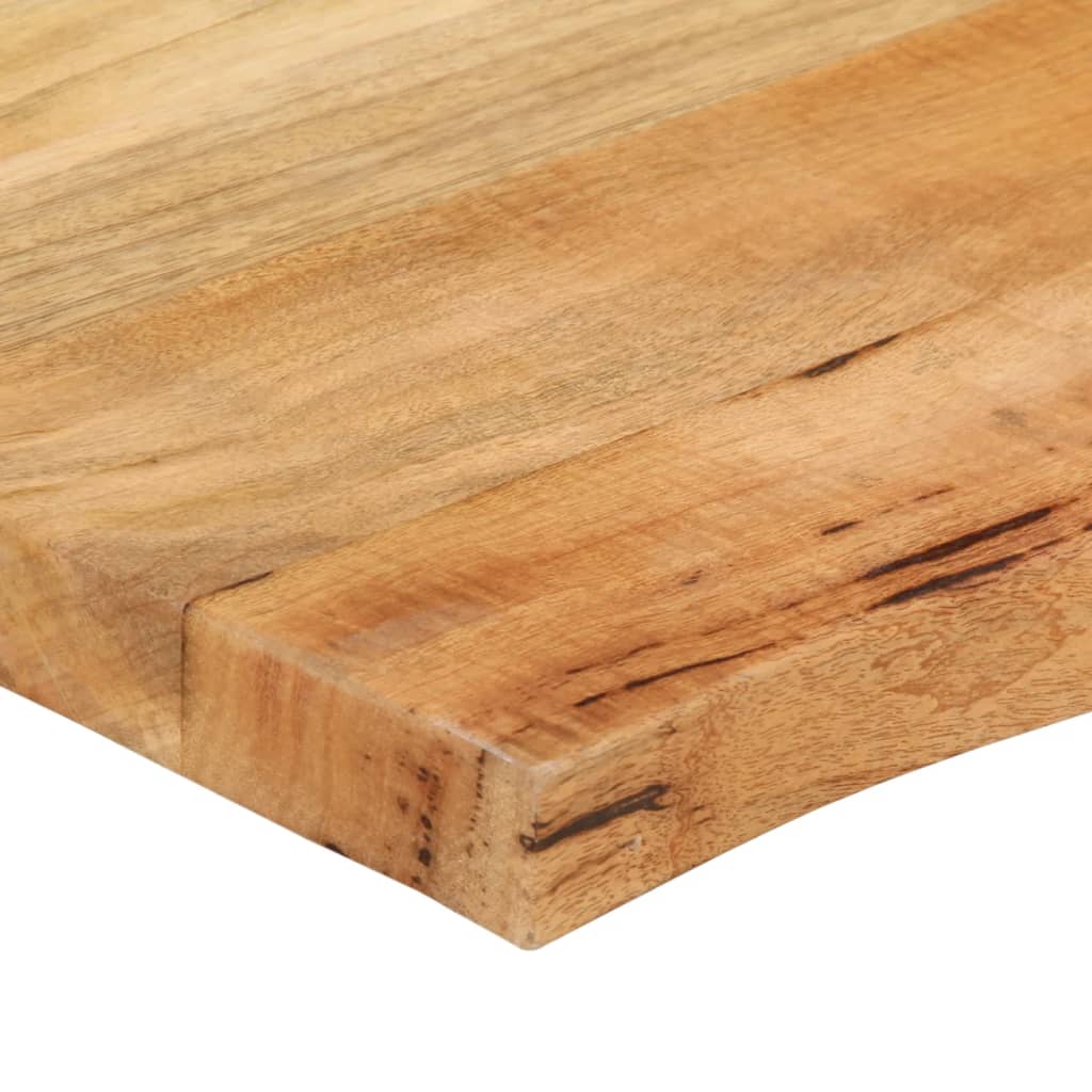 bordplade 90x60x2,5 cm naturlig kant massivt mangotræ