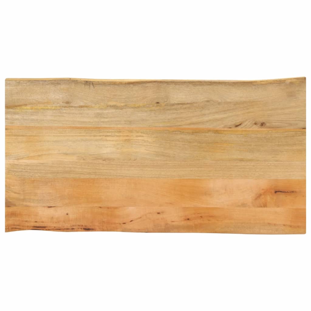 bordplade 100x60x2,5 cm naturlig kant massivt mangotræ billede