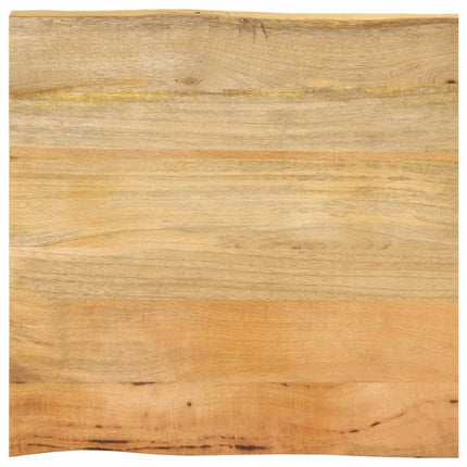 bordplade 80x80x2,5 cm naturlig kant massivt mangotræ